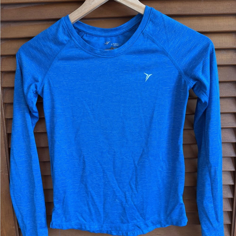 Old Navy Blue Long Sleeve Athletic Top